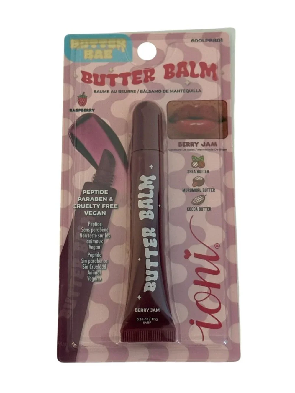 Ioni Butter Bae Berry Jam Raspberry Peptide Lip Butter Balm New